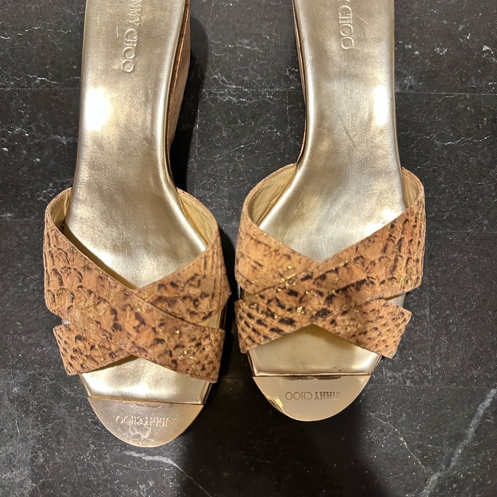 Jimmy Choo snake skin sandals